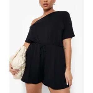 Jersey Asymmetric Beach Romper
